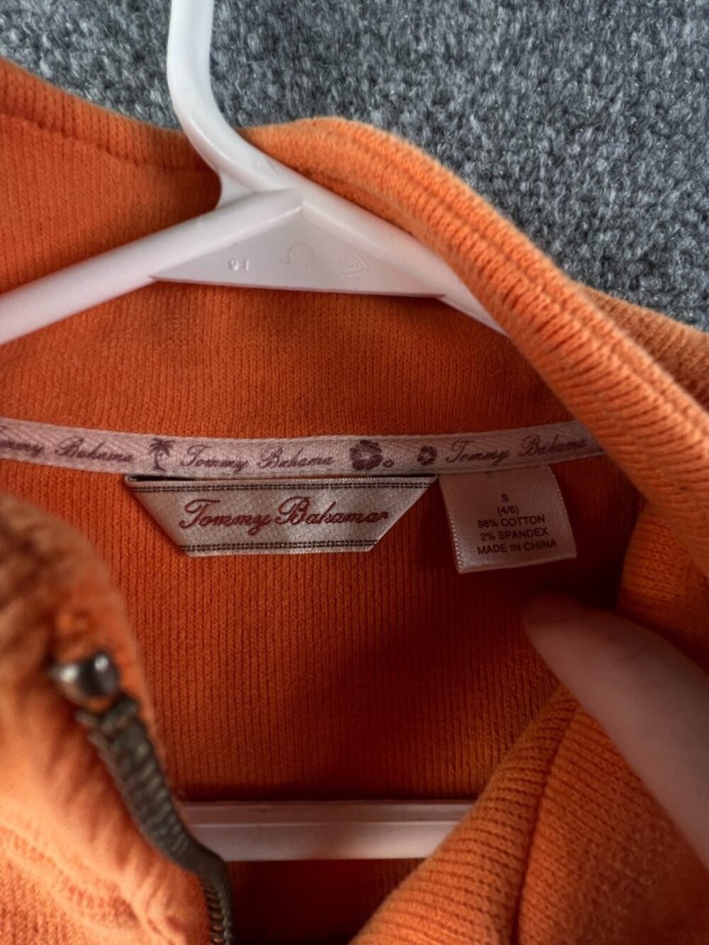 Tommy Bahama 1/4 Zip Sweatshirt Small Long Sleeve Cotton Stretch Adult Pullover - Picture 7 of 10